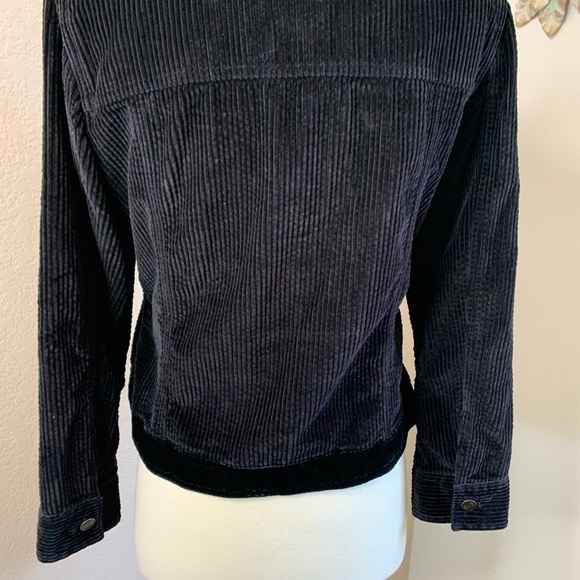 JJill Corduroy Jacket Velvet Collar Cotton Pockets - Picture 5 of 10